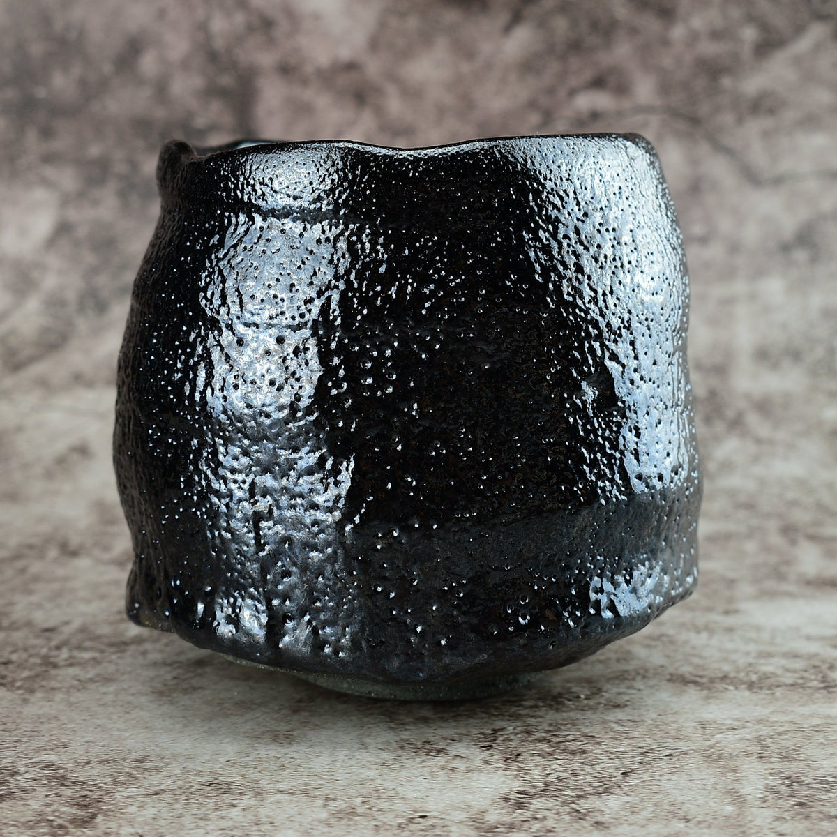 瀬戸黒片口茶碗 】菊紋黒織部焼物茶道具骨董品アンティーク陶芸